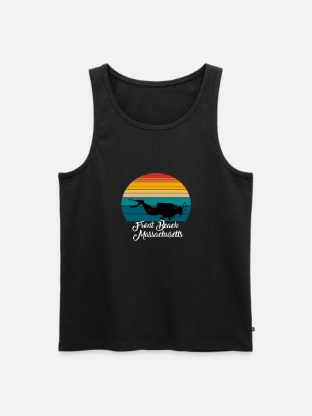 Front Beach Massachusetts Diving - Men's Premium Organic Tank Top - black