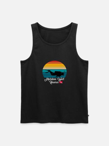 Molokini Wall Hawaii Diving - Men's Premium Organic Tank Top - black
