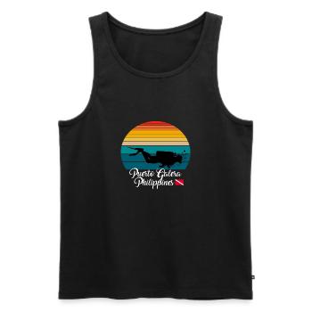 Puerto Galera Philippines Plongée - Débardeur bio Premium Homme - noir - Devant - Michal (187cm)