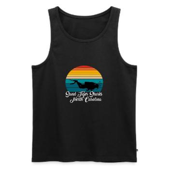Sand Tiger Sharks North Carolina Diving - Männer Premium Bio Tank Top - Schwarz - Vorne - Michal (187cm)