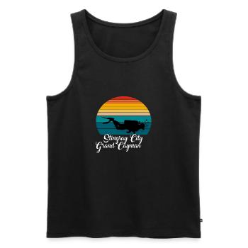 Stingray City Grand Cayman Plongée - Débardeur bio Premium Homme - noir - Devant - Michal (187cm)