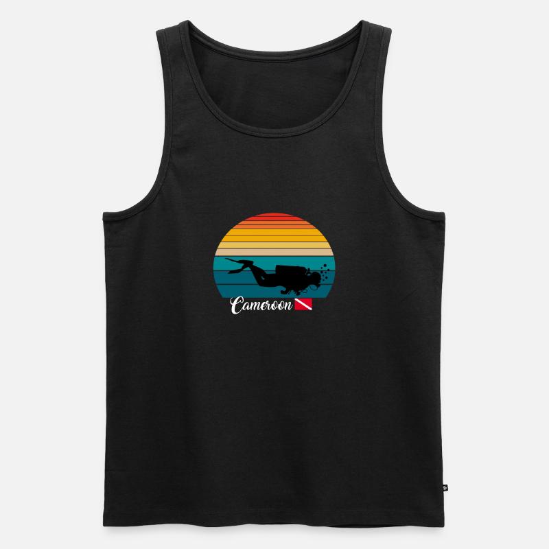Cameroon Scuba Diving Gift - Männer Premium Bio Tank Top - Schwarz