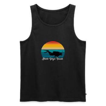 Cadeau de plongée sous-marine aux îles Vierges britanniques - Débardeur bio Premium Homme - noir - Devant - Michal (187cm)