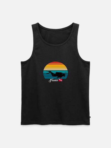 France Scuba Diving Gift - Men's Premium Organic Tank Top - black