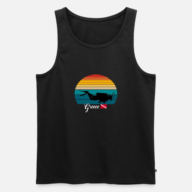 Grèce Plongée sous-marine Poison - Débardeur bio Premium Homme - noir