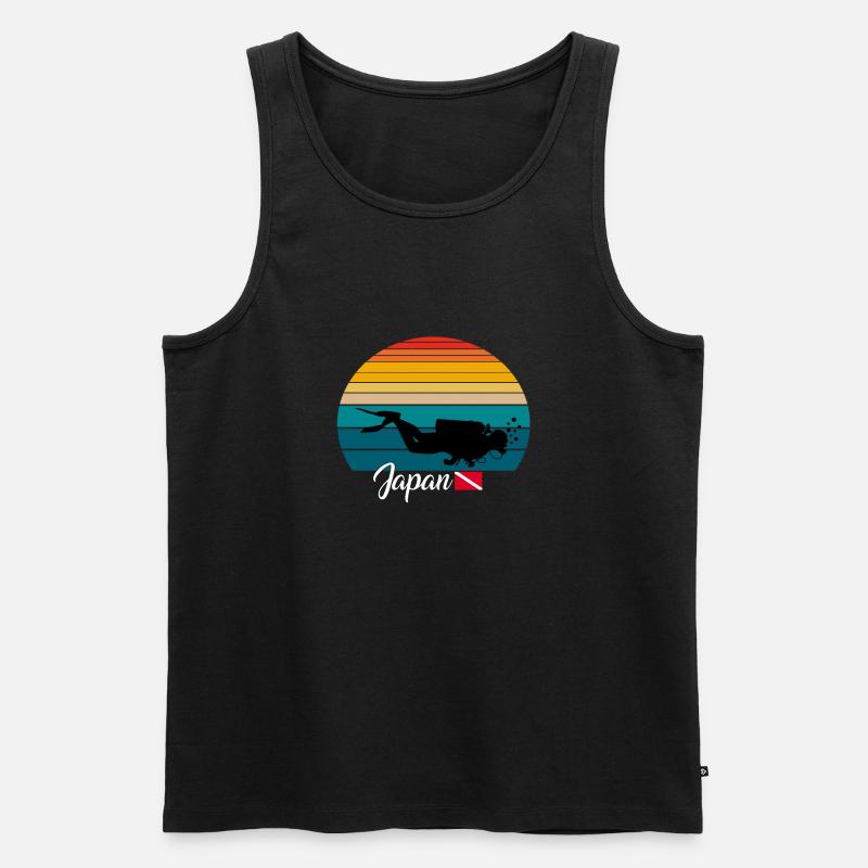 Japan Scuba Diving Gift - Männer Premium Bio Tank Top - Schwarz