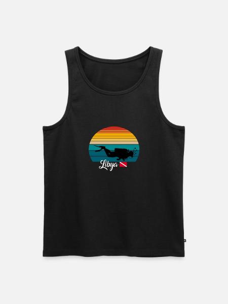 Libya Scuba Diving Poison - Men's Premium Organic Tank Top - black
