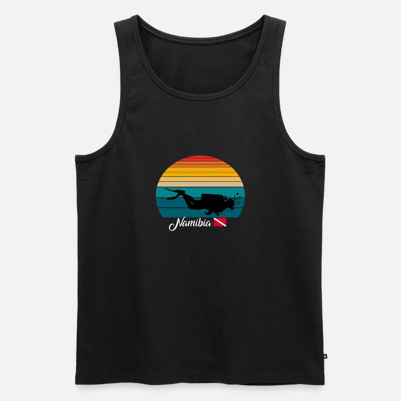 Namibia Scuba Diving Gift - Männer Premium Bio Tank Top - Schwarz