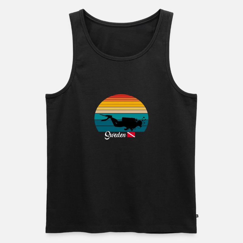 Sweden Scuba Diving Gift - Männer Premium Bio Tank Top - Schwarz