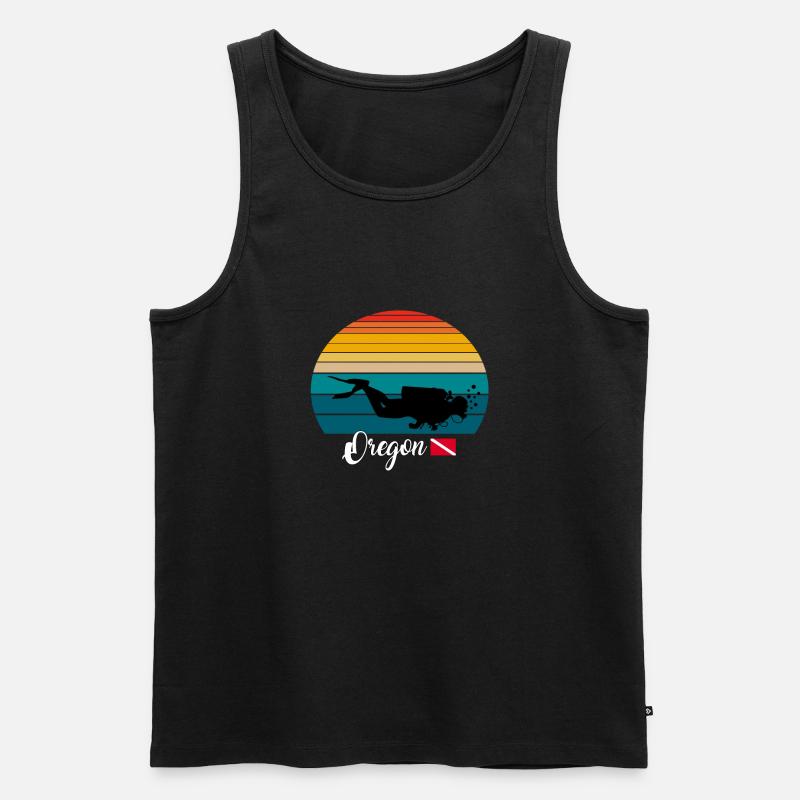 Oregon Scuba Diving Gift - Männer Premium Bio Tank Top - Schwarz