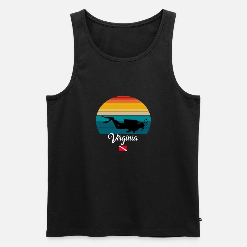Virginia Scuba Diving Gift - Männer Premium Bio Tank Top - Schwarz