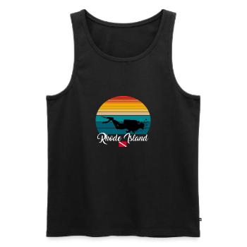 Rhode Island Plongée sous-marine Poison - Débardeur bio Premium Homme - noir - Devant - AI Model Male 178 light (178cm)