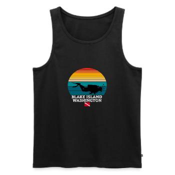Blake Island US Island Scuba Diving - Männer Premium Bio Tank Top - Schwarz - Vorne - AI Model Male 178 light (178cm)