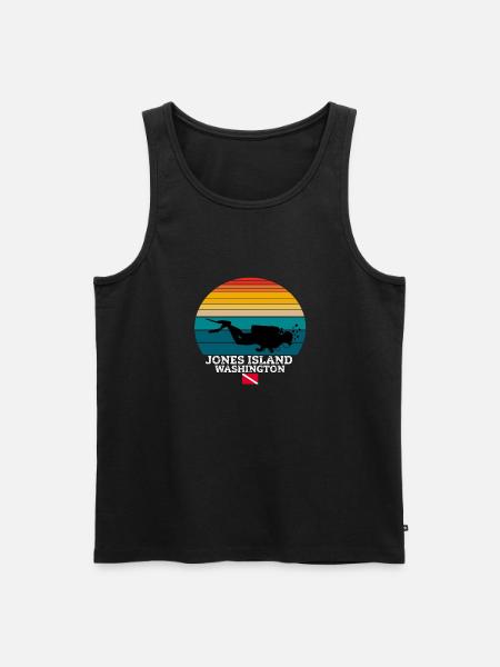 Jones Island US Island Diving - Men's Premium Organic Tank Top - black