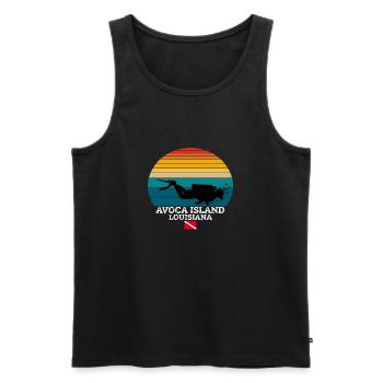 Avoca Island US Island Diving - Männer Premium Bio Tank Top - Schwarz - Vorne - Michal (187cm)