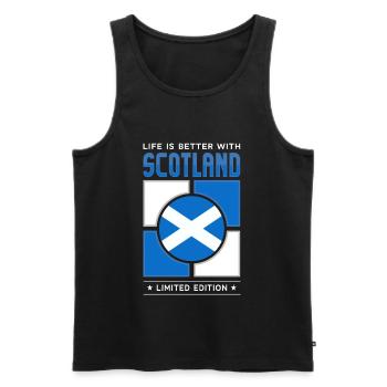 Scotland - Männer Premium Bio Tank Top - Schwarz - Vorne - Michal (187cm)