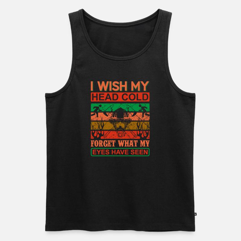 | Feuerwehr Helden-| Superberuf - Männer Premium Bio Tank Top - Schwarz