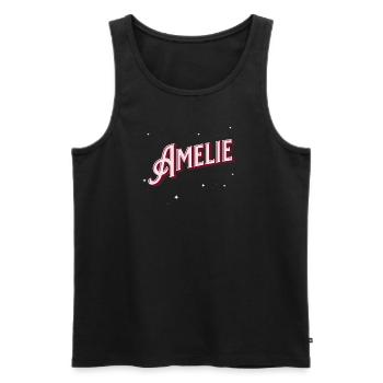 Amelie Namen personalisiert - Männer Premium Bio Tank Top - Schwarz - Vorne - Michal (187cm)