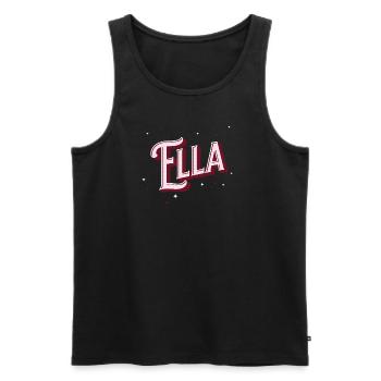 Ella Namen personalisiert - Männer Premium Bio Tank Top - Schwarz - Vorne - AI Model Male 178 light (178cm)