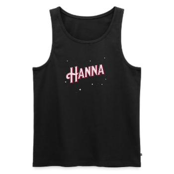Hanna Namen personalisiert - Männer Premium Bio Tank Top - Schwarz - Vorne - AI Model Male 178 light (178cm)