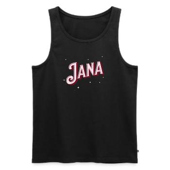 Jana Namen personalisiert - Männer Premium Bio Tank Top - Schwarz - Vorne - Michal (187cm)