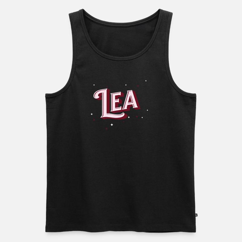 Lea name personalized - Men's Premium Organic Tank Top - black