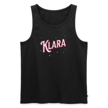 Nom Klara personnalisé - Débardeur bio Premium Homme - noir - Devant - Michal (187cm)