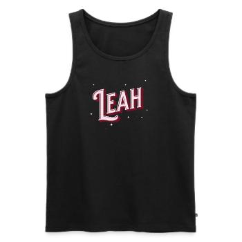Leah name personalized - Men's Premium Organic Tank Top - black - Front - AI Model Male 178 light (178cm)
