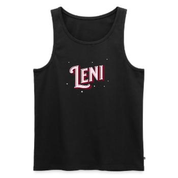 Leni Name Personnalisé - Débardeur bio Premium Homme - noir - Devant - AI Model Male 178 light (178cm)