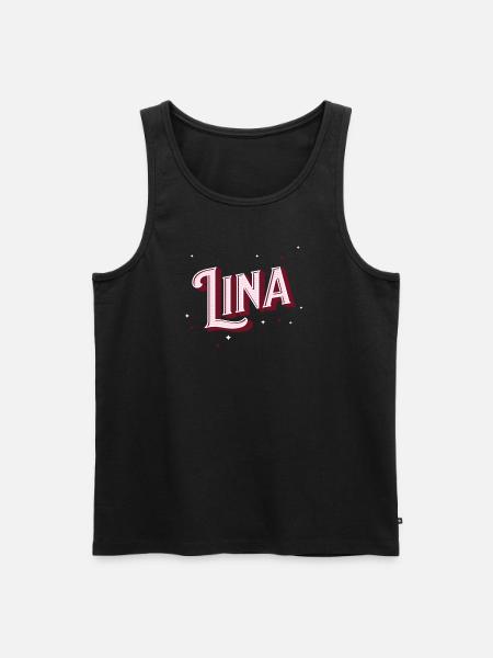 Lina name personalized - Men's Premium Organic Tank Top - black