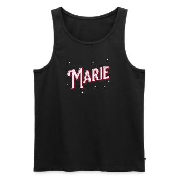 Marie name personalized - Men's Premium Organic Tank Top - black - Front - Michal (187cm)