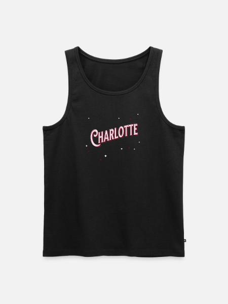 Charlotte names personalized - Men's Premium Organic Tank Top - black