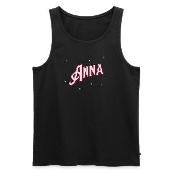 Anna nomme des noms personnalisés - Débardeur bio Premium Homme - noir - Devant - AI Model Male 178 light (178cm)