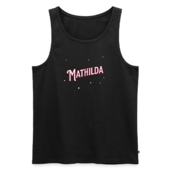 Mathilda name personalized - Men's Premium Organic Tank Top - black - Front - Michal (187cm)