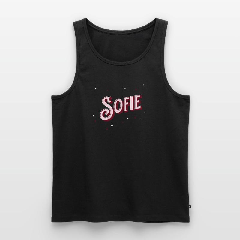 Sofie Name Personalized Men's Premium Organic Tank Top