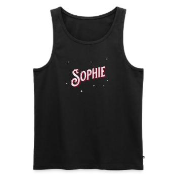 Sophie names personalized - Men's Premium Organic Tank Top - black - Front - AI Model Male 178 light (178cm)