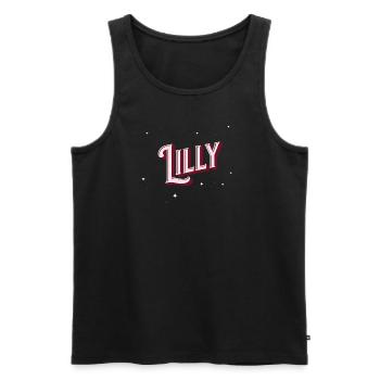 Lilly name personalized - Men's Premium Organic Tank Top - black - Front - AI Model Male 178 light (178cm)