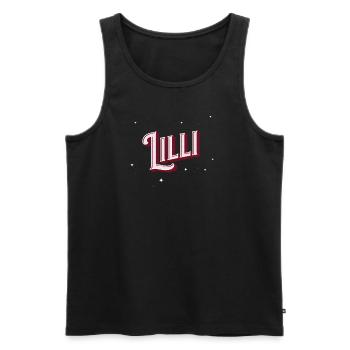 Lilli Namen personalisiert - Männer Premium Bio Tank Top - Schwarz - Vorne - AI Model Male 178 light (178cm)