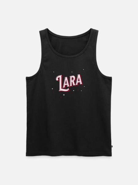 Lara name personalized - Men's Premium Organic Tank Top - black