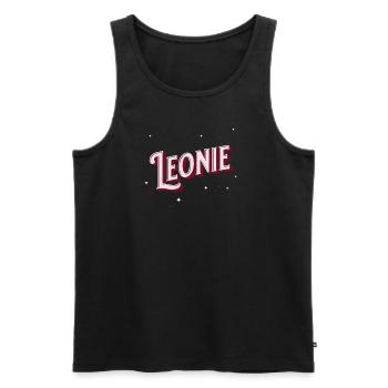 Leonie name personalized - Men's Premium Organic Tank Top - black - Front - AI Model Male 178 light (178cm)
