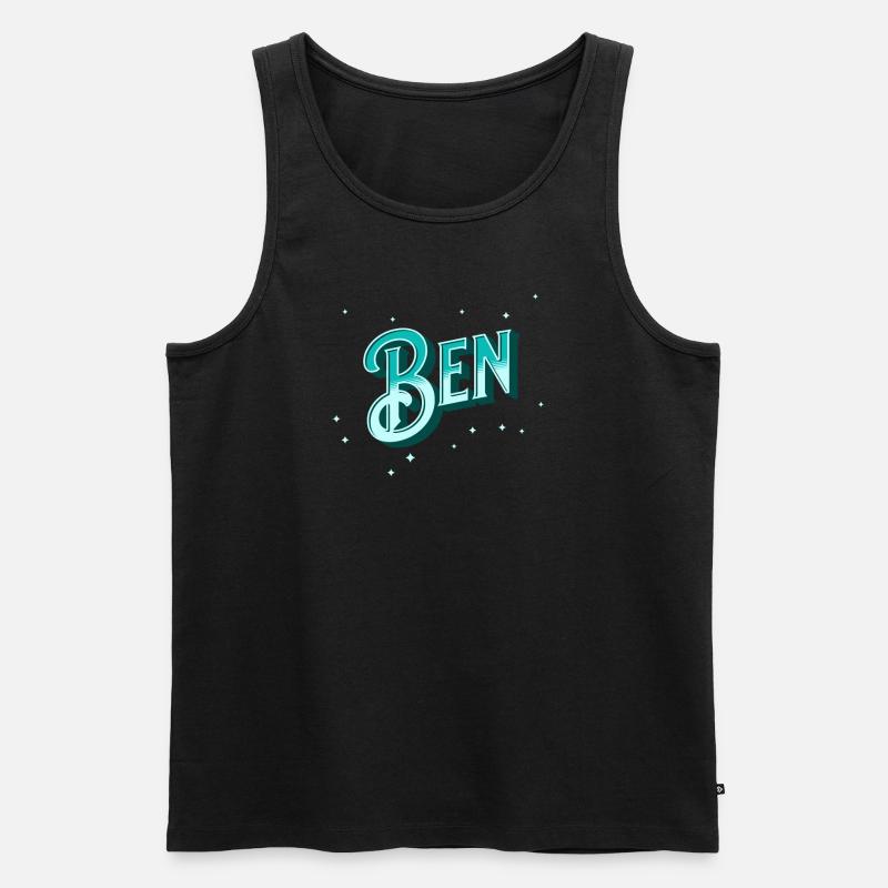 Ben Namen personalisiert - Männer Premium Bio Tank Top - Schwarz