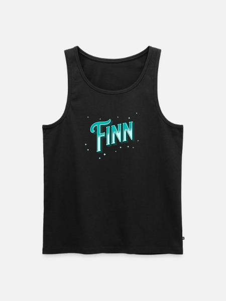 Finn names personalized - Men's Premium Organic Tank Top - black
