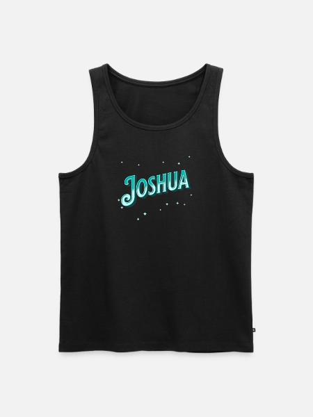 Joshua name personalized - Men's Premium Organic Tank Top - black