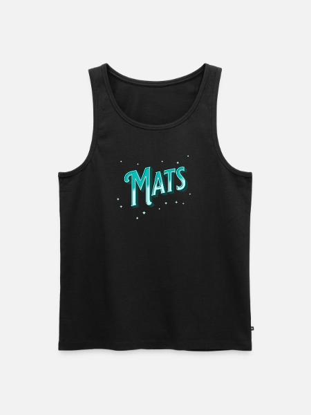 Mat's name personalized - Men's Premium Organic Tank Top - black