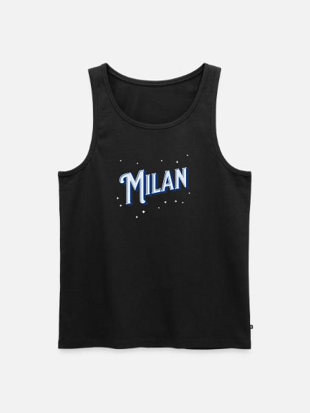 Milan name personalized - Men's Premium Organic Tank Top - black