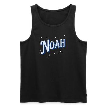 Noah names personalized - Men's Premium Organic Tank Top - black - Front - AI Model Male 178 light (178cm)
