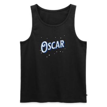 Noms Oscar personnalisés - Débardeur bio Premium Homme - noir - Devant - AI Model Male 178 light (178cm)