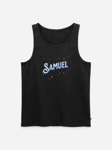 Samuel name personalized - Men's Premium Organic Tank Top - black