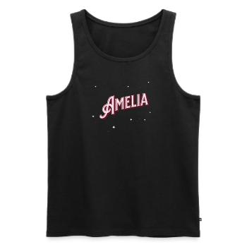 Amelia name personalized - Men's Premium Organic Tank Top - black - Front - AI Model Male 178 light (178cm)