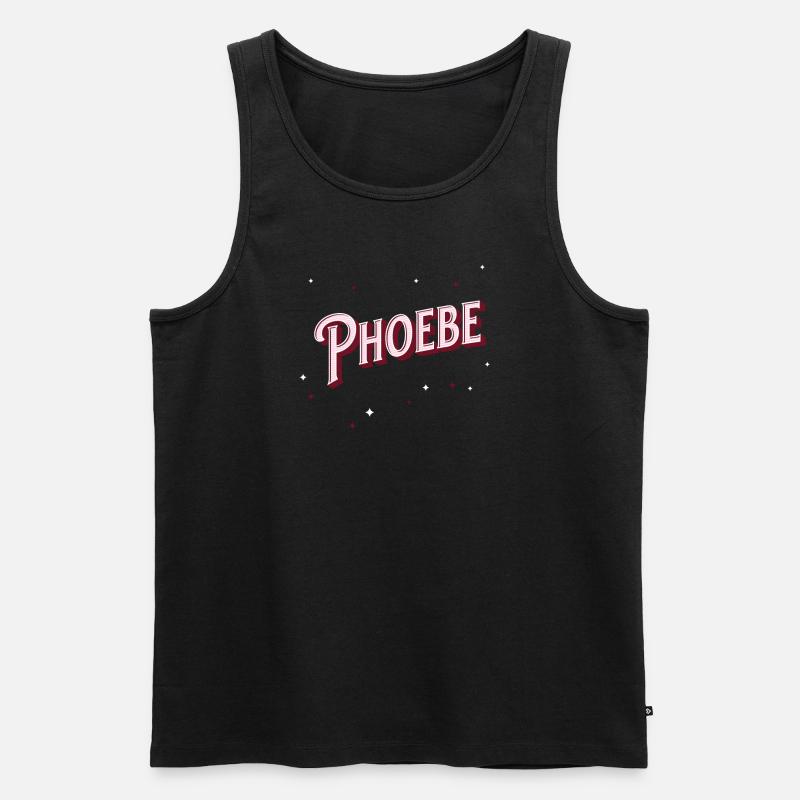 Phoebe names personalized - Men's Premium Organic Tank Top - black